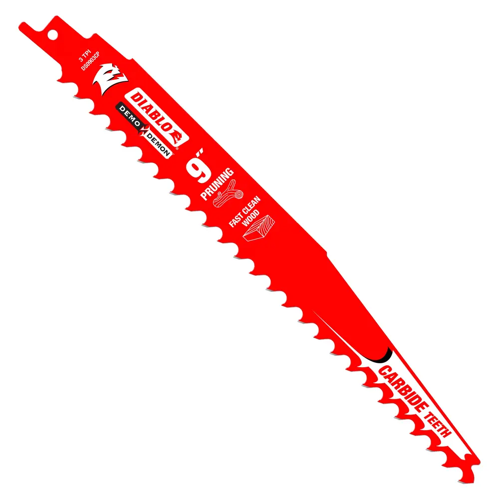 9" 3TPI Carbide Tipped Reciprocating Saw Blades for Pruning and Clean Wood