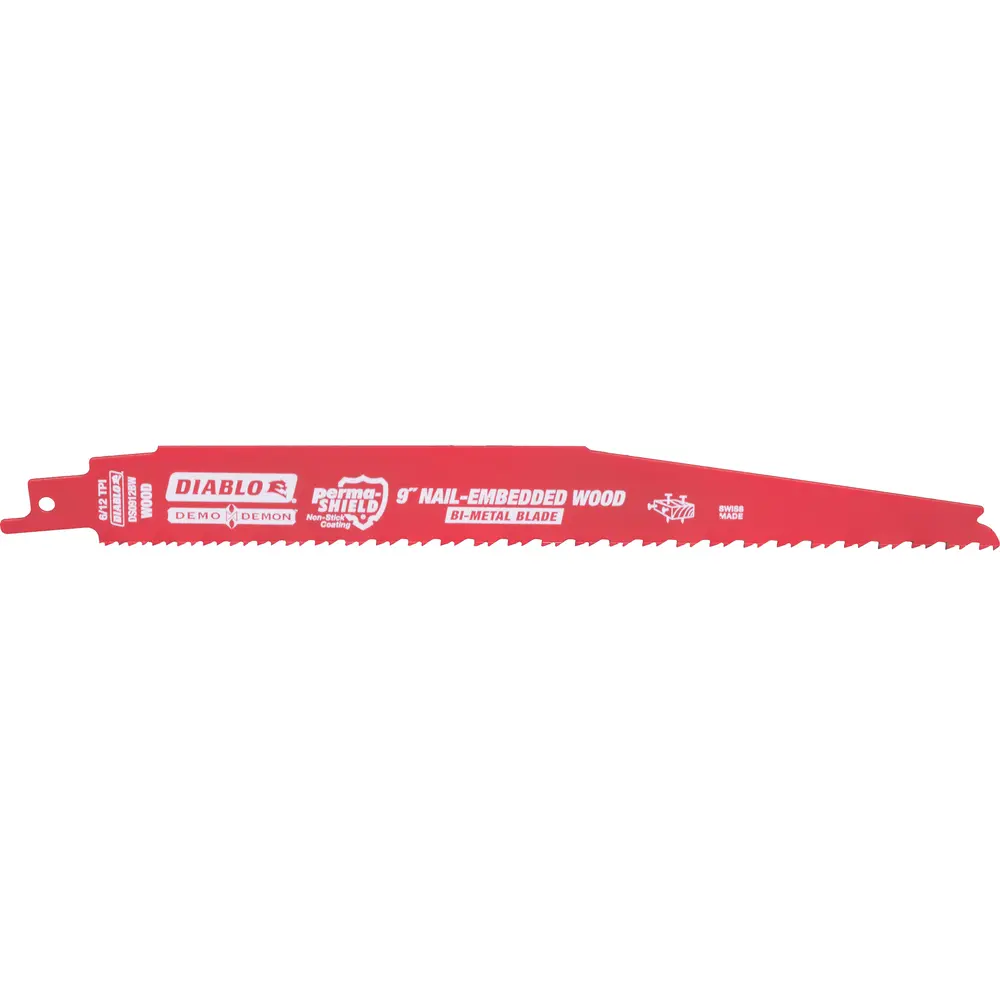 9" 4/6TPI Bi-Metal Reciprocating Saw Blade for Nail-Embedded Wood