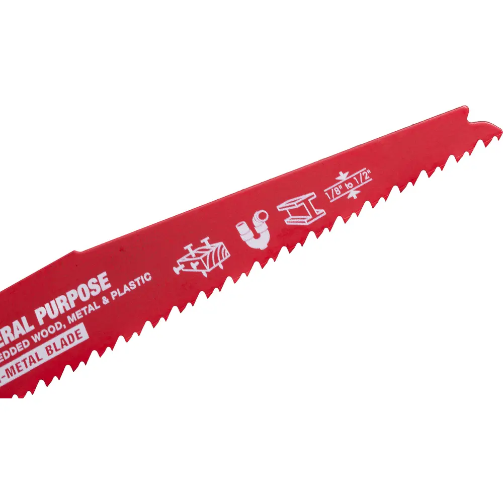 9" 8/14 TPI Bi-Metal Reciprocating Saw Blade for General Purpose Cuts