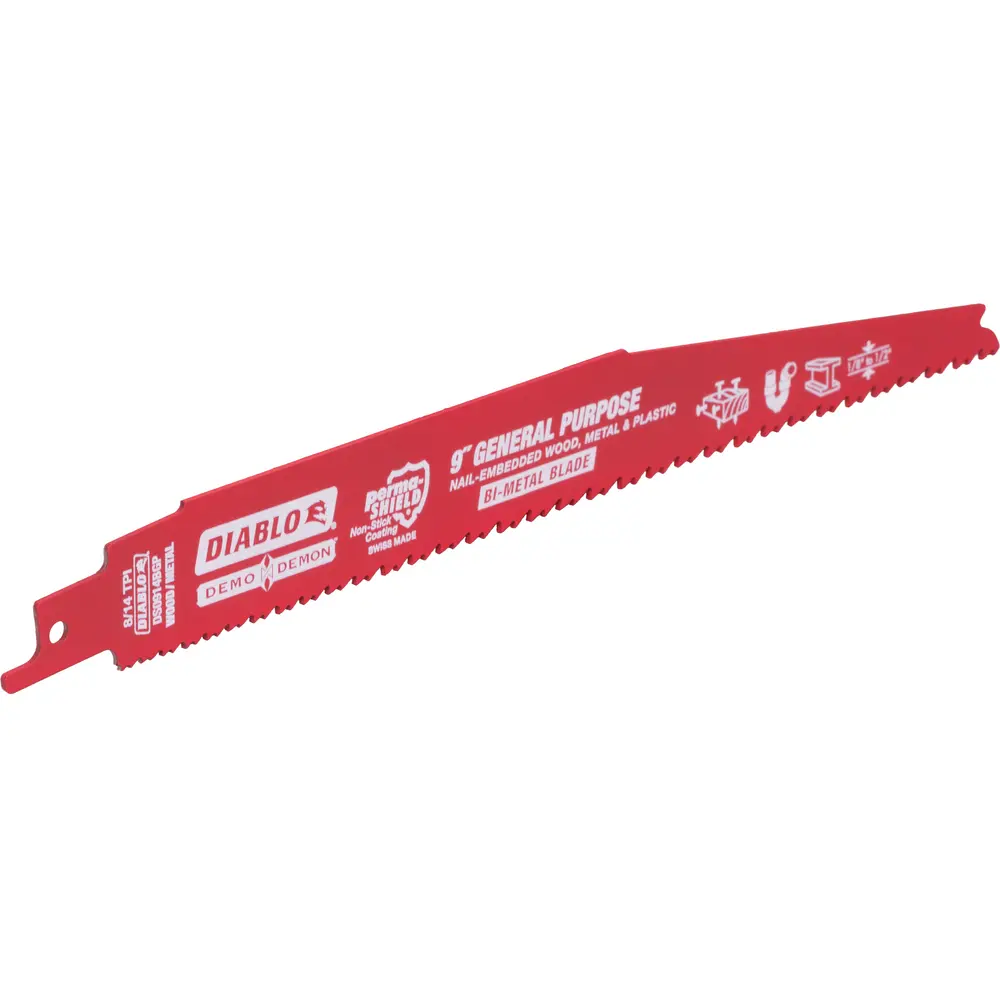 9" 8/14 TPI Bi-Metal Reciprocating Saw Blade for General Purpose Cuts 3 9" 8/14 TPI Bi-Metal Reciprocating Saw Blade for General Purpose Cuts