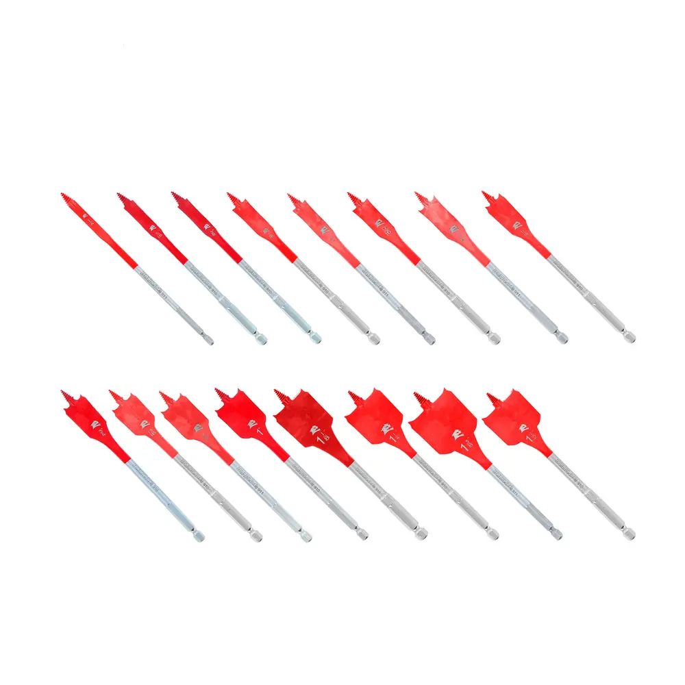 Spade Bit Set For Wood, 16-Piece