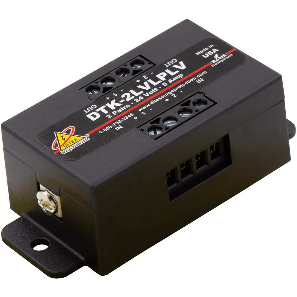 Data and Signaling Circuit Surge Protector, 24 VAC Service Voltage, 2 Pair Connection