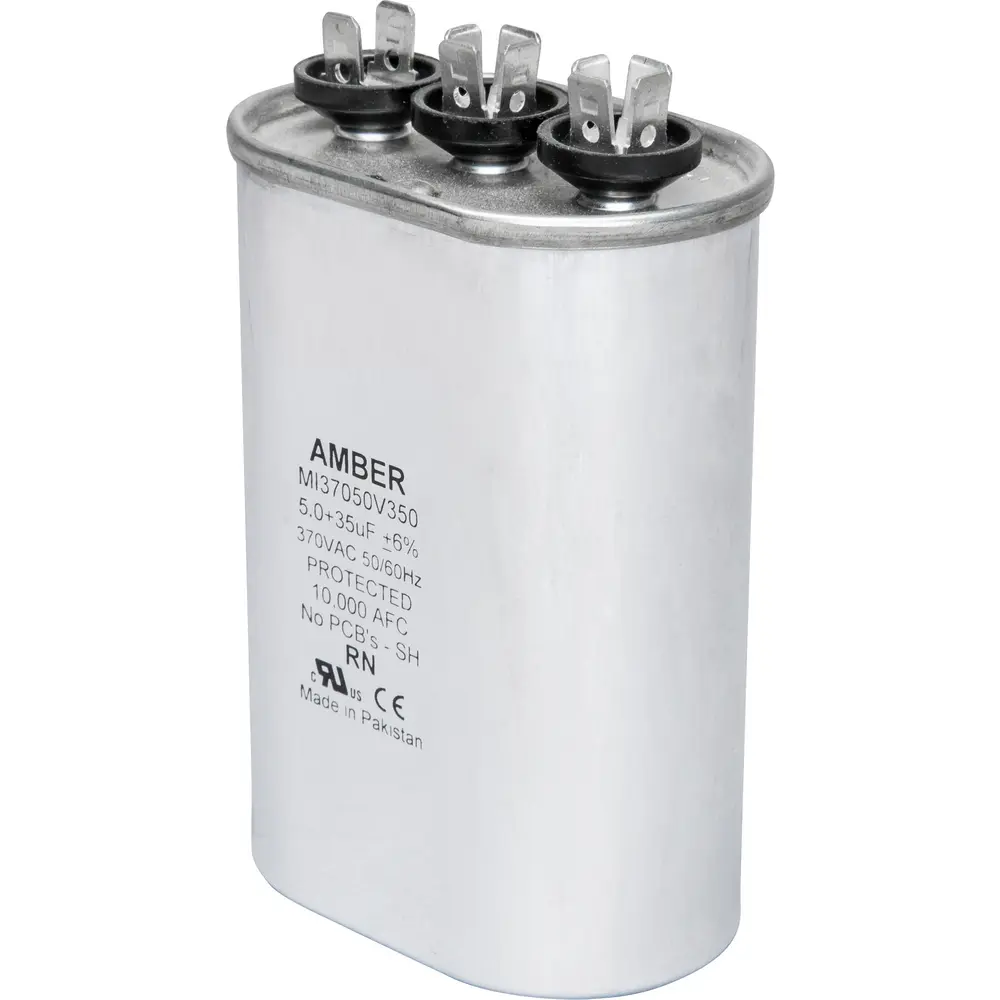 Motor Run Capacitor, 370 VAC, Oval, 35+5µF 1 Motor Run Capacitor, 370 VAC, Oval, 35+5µF
