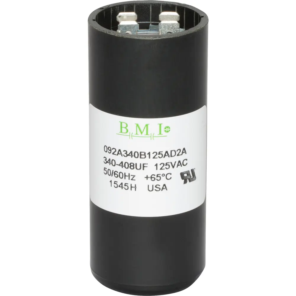 Motor Start Capacitor, 110/125 VAC, 340-408µF, 1.437" Diameter x 3.37" Height 1 Motor Start Capacitor, 110/125 VAC, 340-408µF, 1.437" Diameter x 3.37" Height