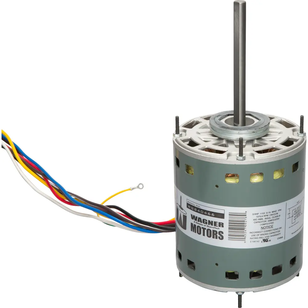 Multiple Horsepower Direct Drive Furnace Blower Motor, 115 VAC, 1075/4 Speed, 3/4HP Max