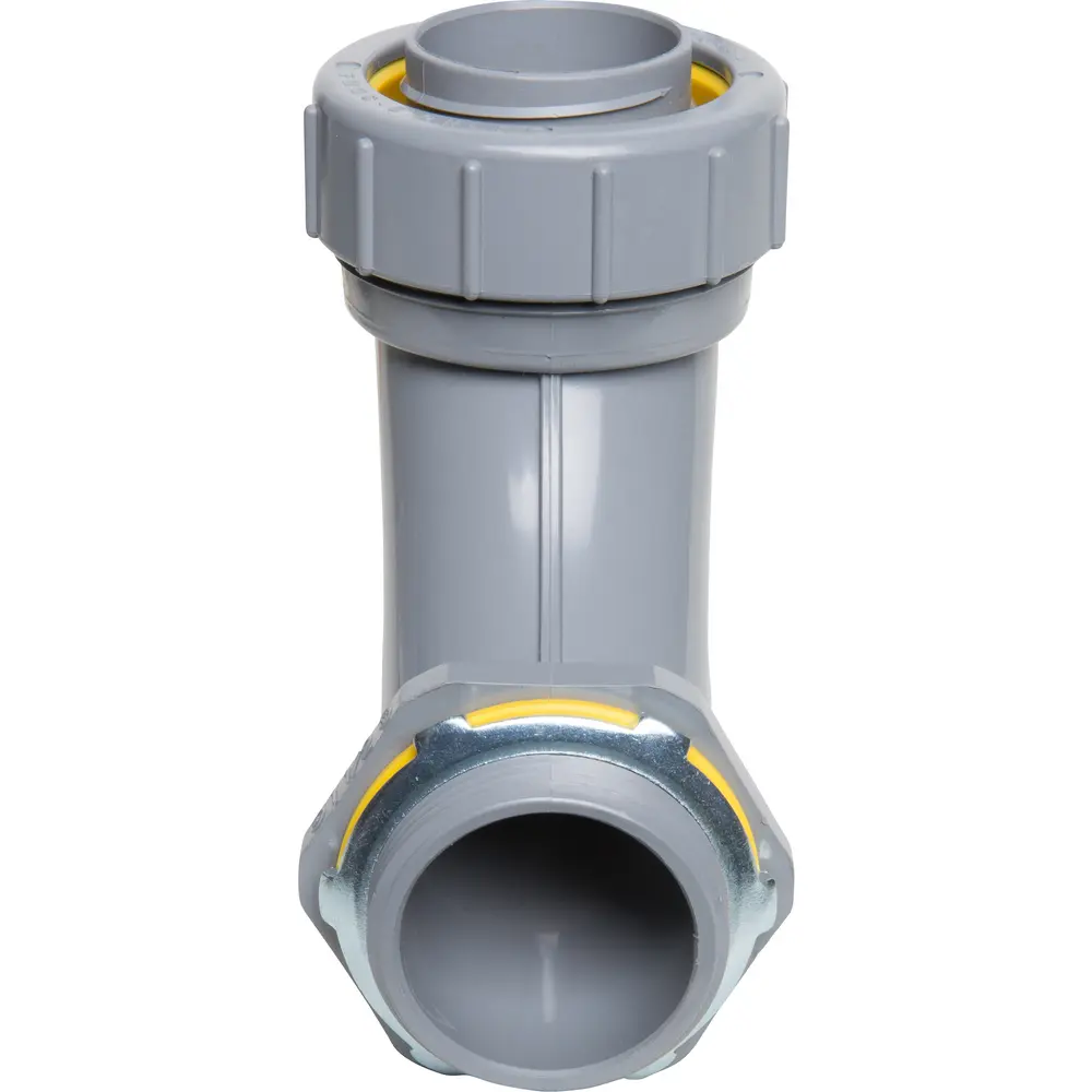 1-1/2" 90° Non-Metallic Connector, Gray