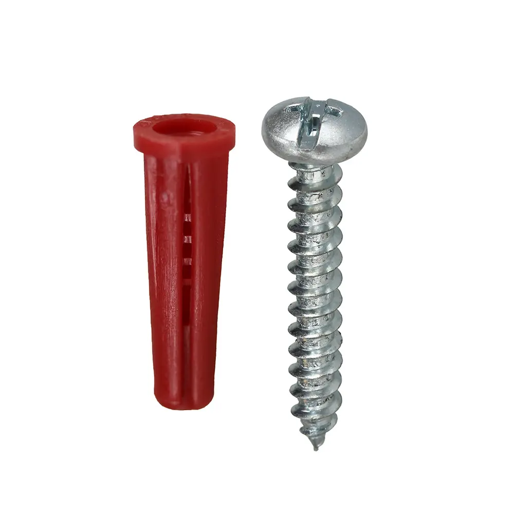 #10 x 1" Red Conical Anchor Kit w/ Pan Head Combo Drive Screws
