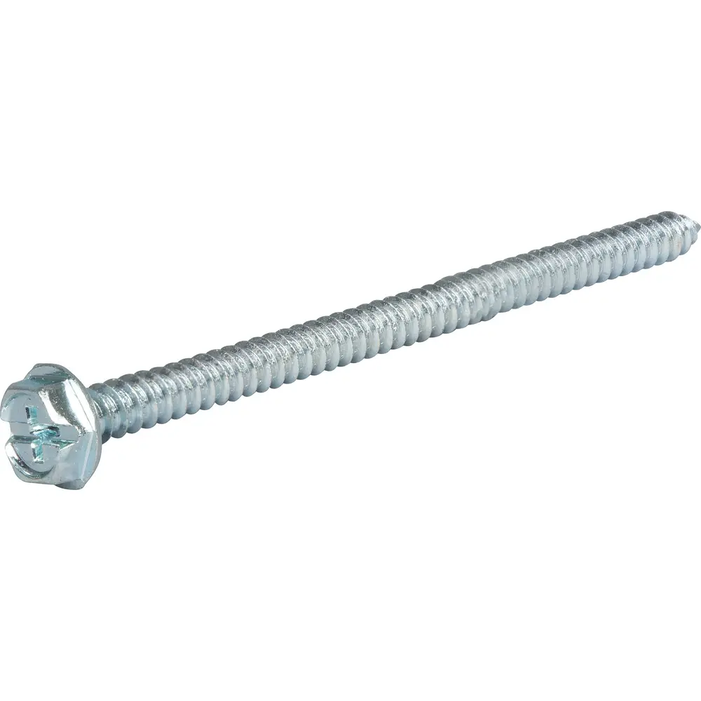 #10 x 3 in. Phillips/Slotted Hex Washer Head Sheet Metal Screw