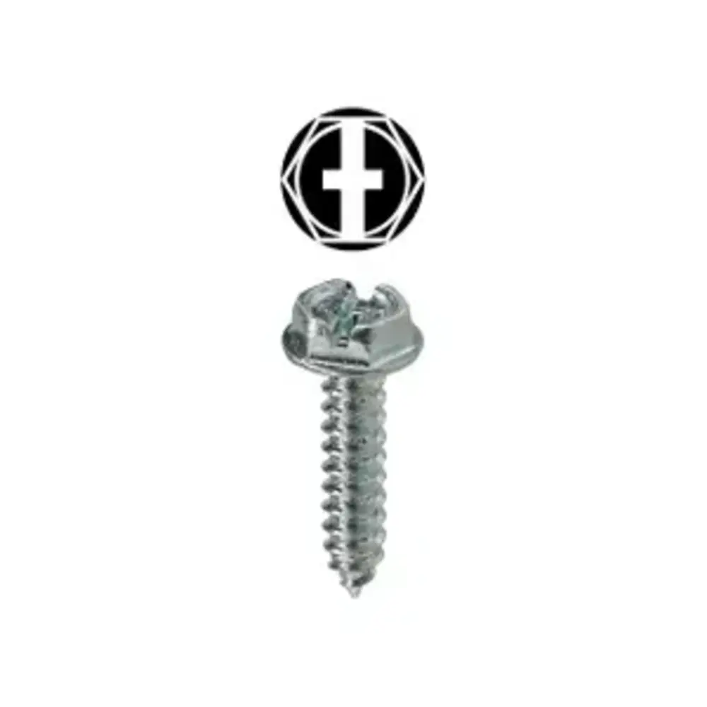 #12 x 2 in. Phillips/Slotted Hex Washer Head Sheet Metal Screw