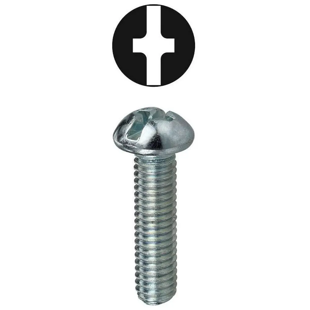 1/4 in.-20 x 3 in. Phillips/Slotted Round Head Machine Screw