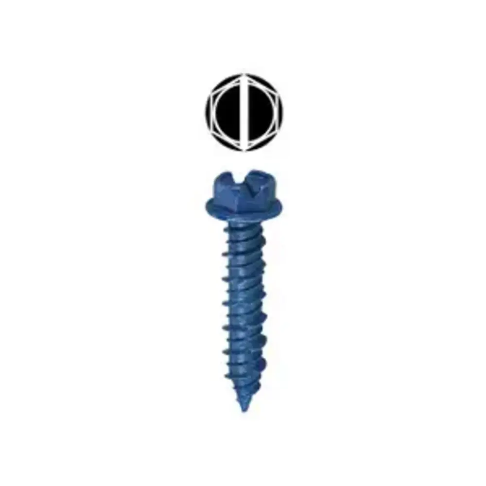 1/4 in. x 2-1/4 in. Slotted Hex Washer Head Concrete Screw Anchor 1 1/4 in. x 2-1/4 in. Slotted Hex Washer Head Concrete Screw Anchor