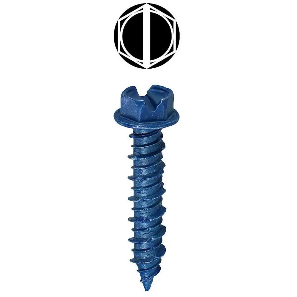 1/4 in. x 3-1/4 in. Slotted Hex Washer Head Concrete Screw Anchor