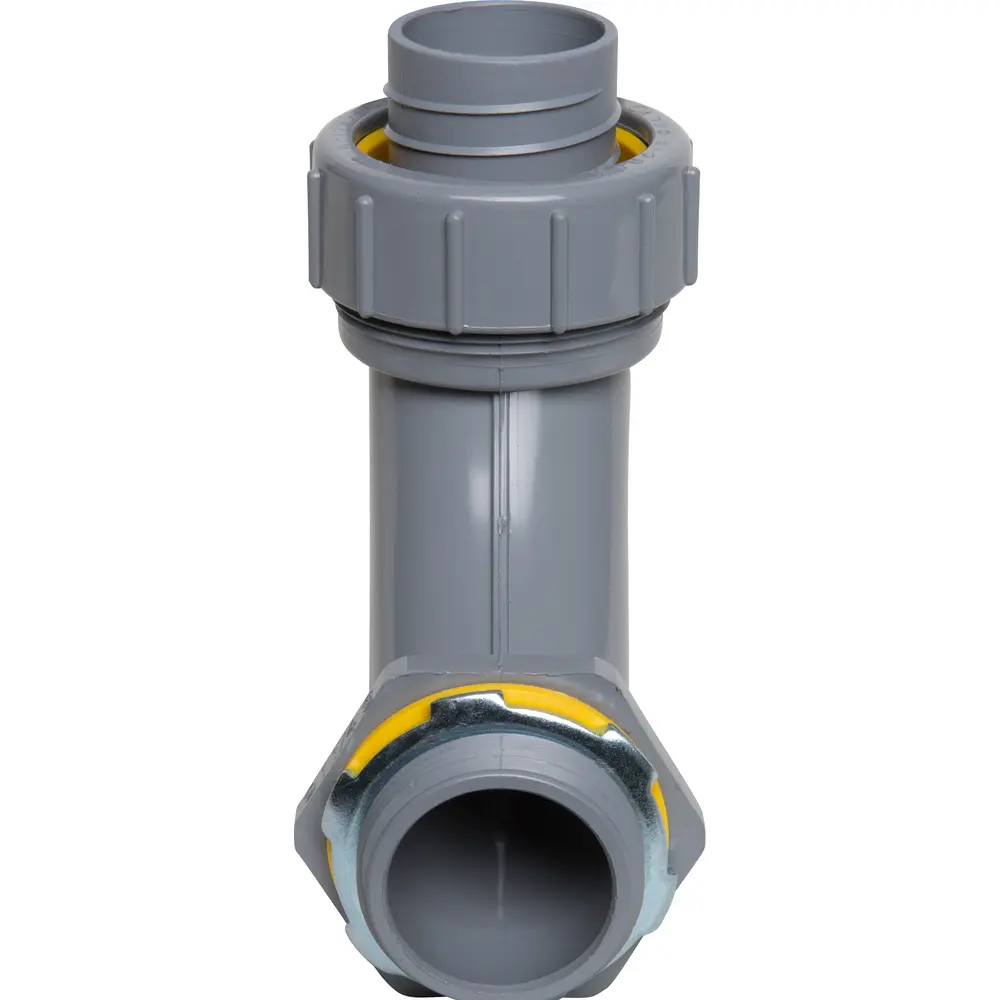 1-1/4" 90° Non-Metallic Connector, Gray