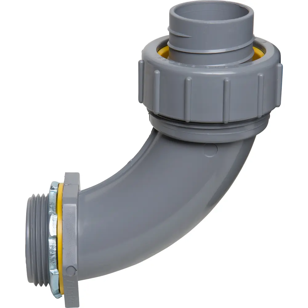1-1/4" 90° Non-Metallic Connector, Gray 3 1-1/4" 90° Non-Metallic Connector, Gray