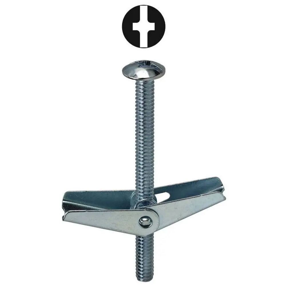 1/8 in. x 3 in. Phillips/Slotted Mushroom Head Toggle Bolt
