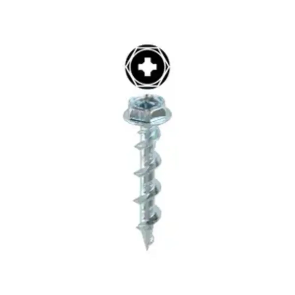 3/16 in. x 1-1/4 in. Hex Head Phillips/Square Wall Twister® Kit