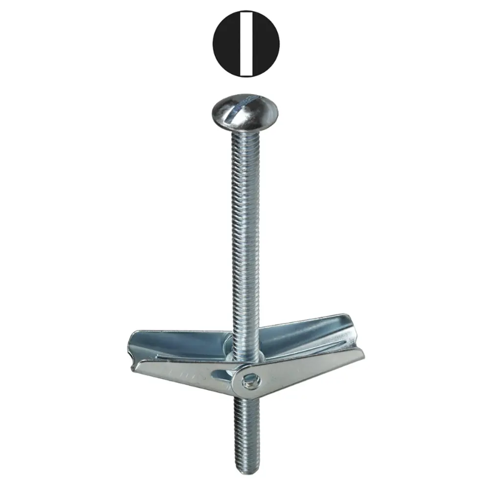 3/16 in. x 6 in. Slotted Mushroom Head Toggle Bolt