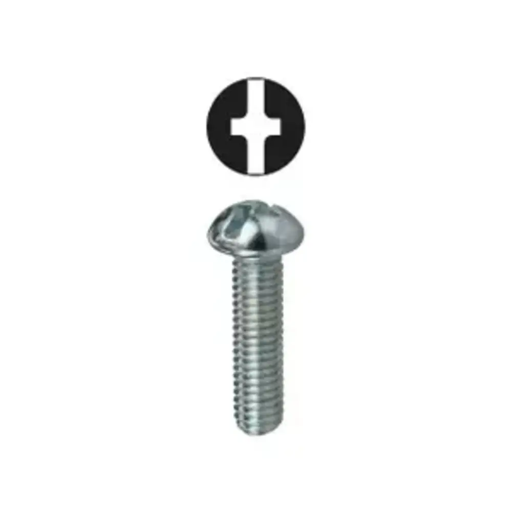 3/8 in.-16 x 1 in. Phillips/Slotted Round Head Machine Screw 1 3/8 in.-16 x 1 in. Phillips/Slotted Round Head Machine Screw