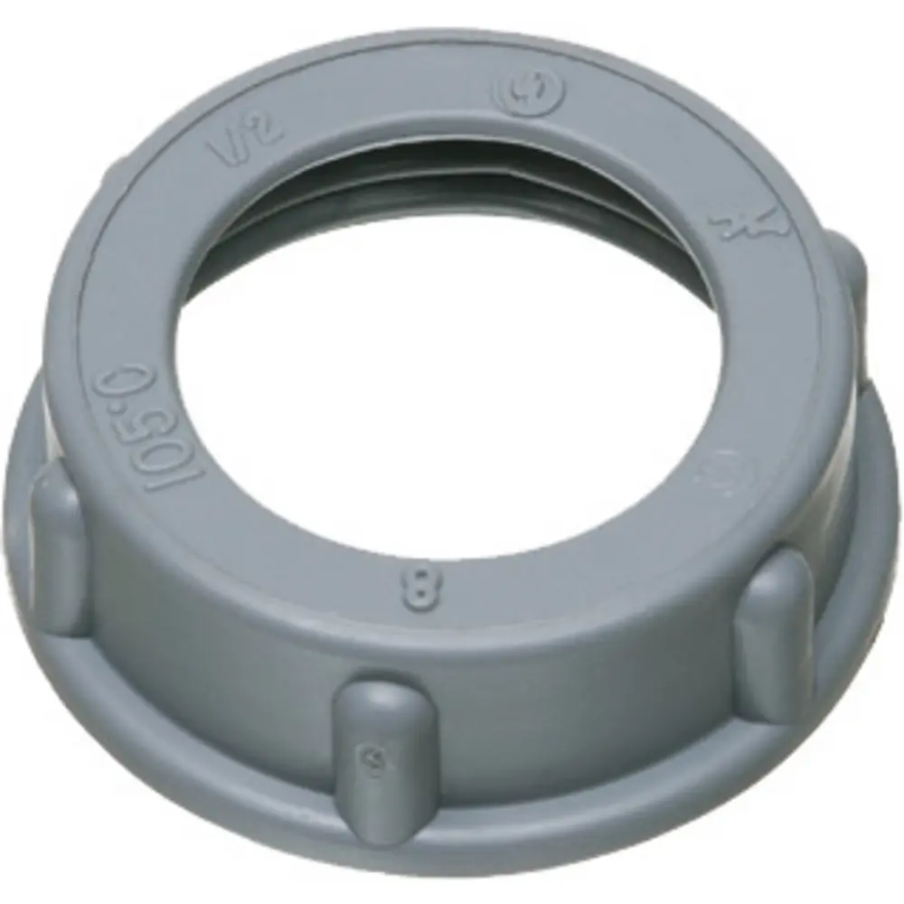 1-1/4 in. Plastic Insulating Bushing, Gray, Insulated