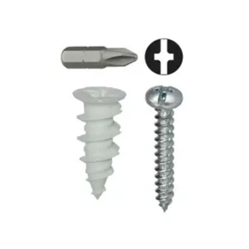 #8 Nylon Walldriller Anchor Kit w/ Pan Head Combo Drive Screws