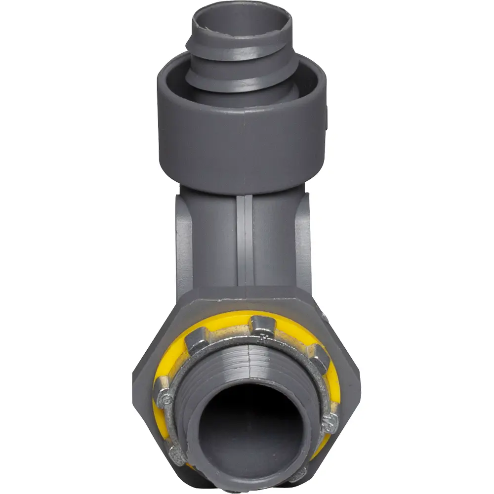 1/2" 90° Screw-On Non-Metallic Connector, Gray