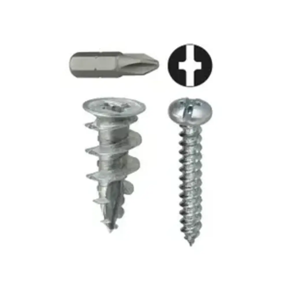 #8 Zinc Alloy Walldriller Anchor Kit w/ Pan Head Combo Drive Screws