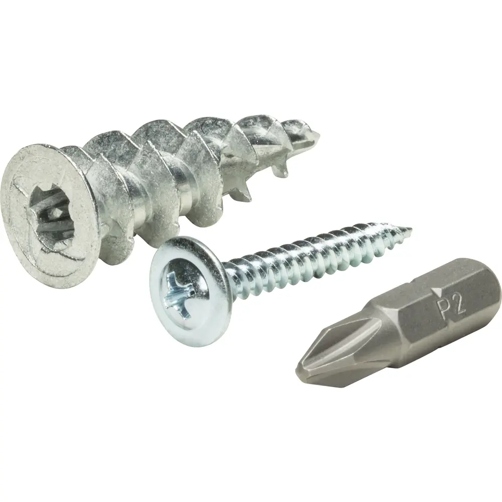 #8 Zinc Alloy Walldriller Anchor Kit w/ Wafer Head Phillips Drive Screws
