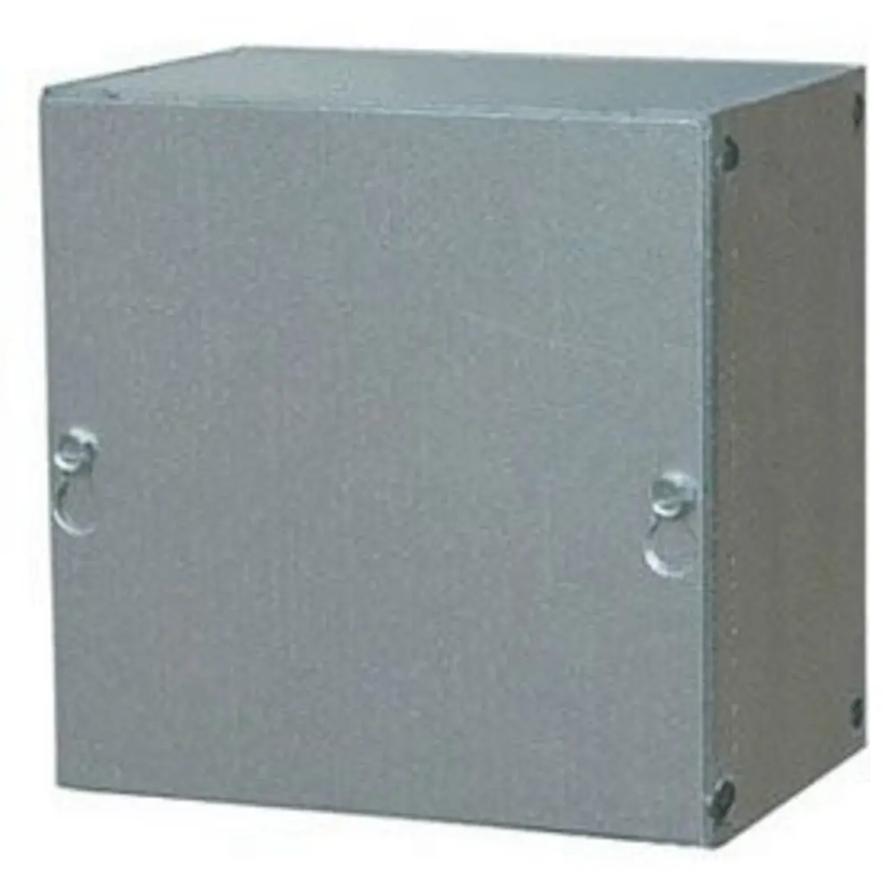 12" x 12" x 4" NEMA 1 Painted Screw Cover Box, Steel, Gray