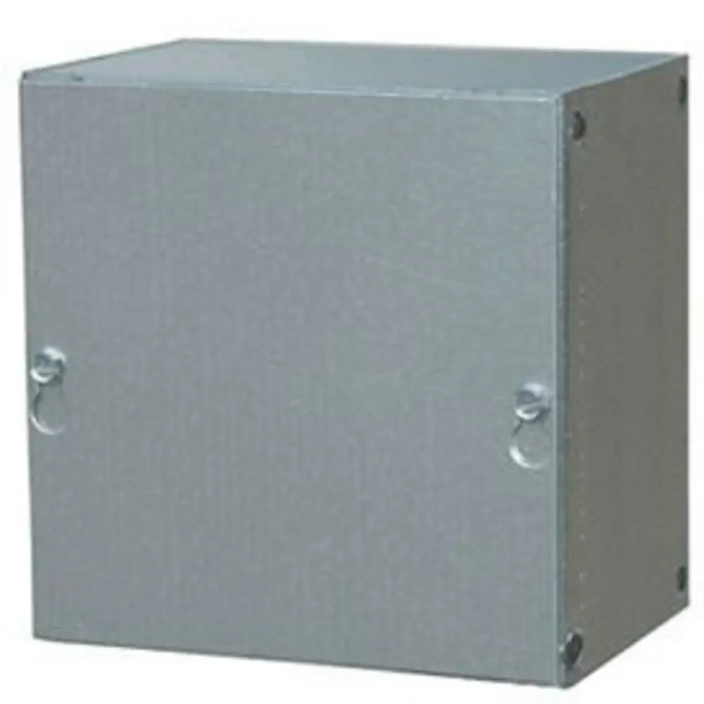 12" x 12" x 8" NEMA 1 Galvanized Screw Cover Box w/ Knockouts, Steel 1 12" x 12" x 8" NEMA 1 Galvanized Screw Cover Box w/ Knockouts, Steel