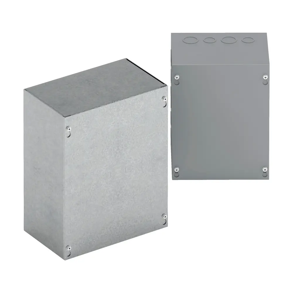 16" x 16" x 6" NEMA 1 Galvanized Screw Cover Box w/ Knockouts, Steel 1 16" x 16" x 6" NEMA 1 Galvanized Screw Cover Box w/ Knockouts, Steel