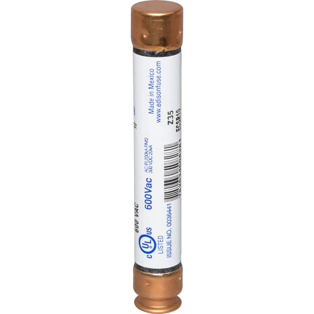 10 A Class RK5 Time-Delay Fuse, Dual-Element, 600 VAC/300 VDC