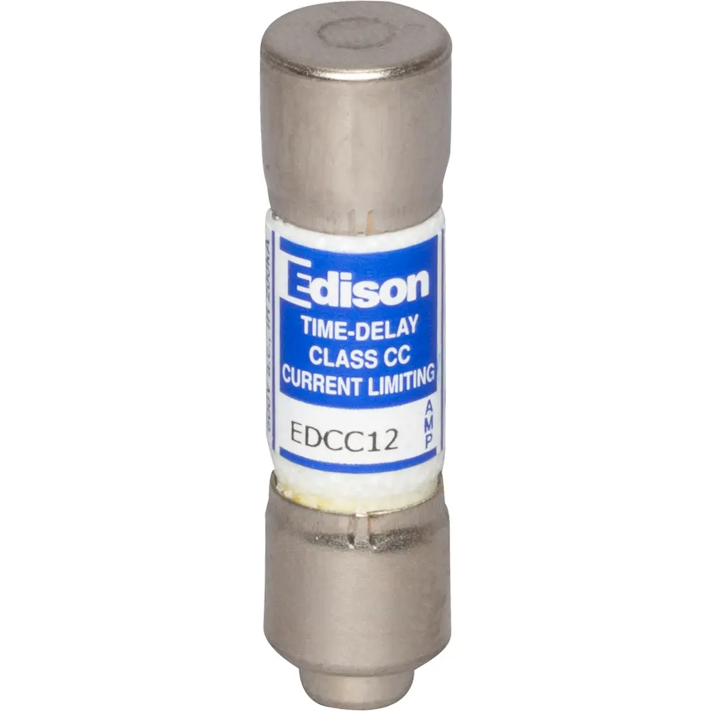 12 A Class CC Time-Delay Fuse, 600 VAC/300 VDC