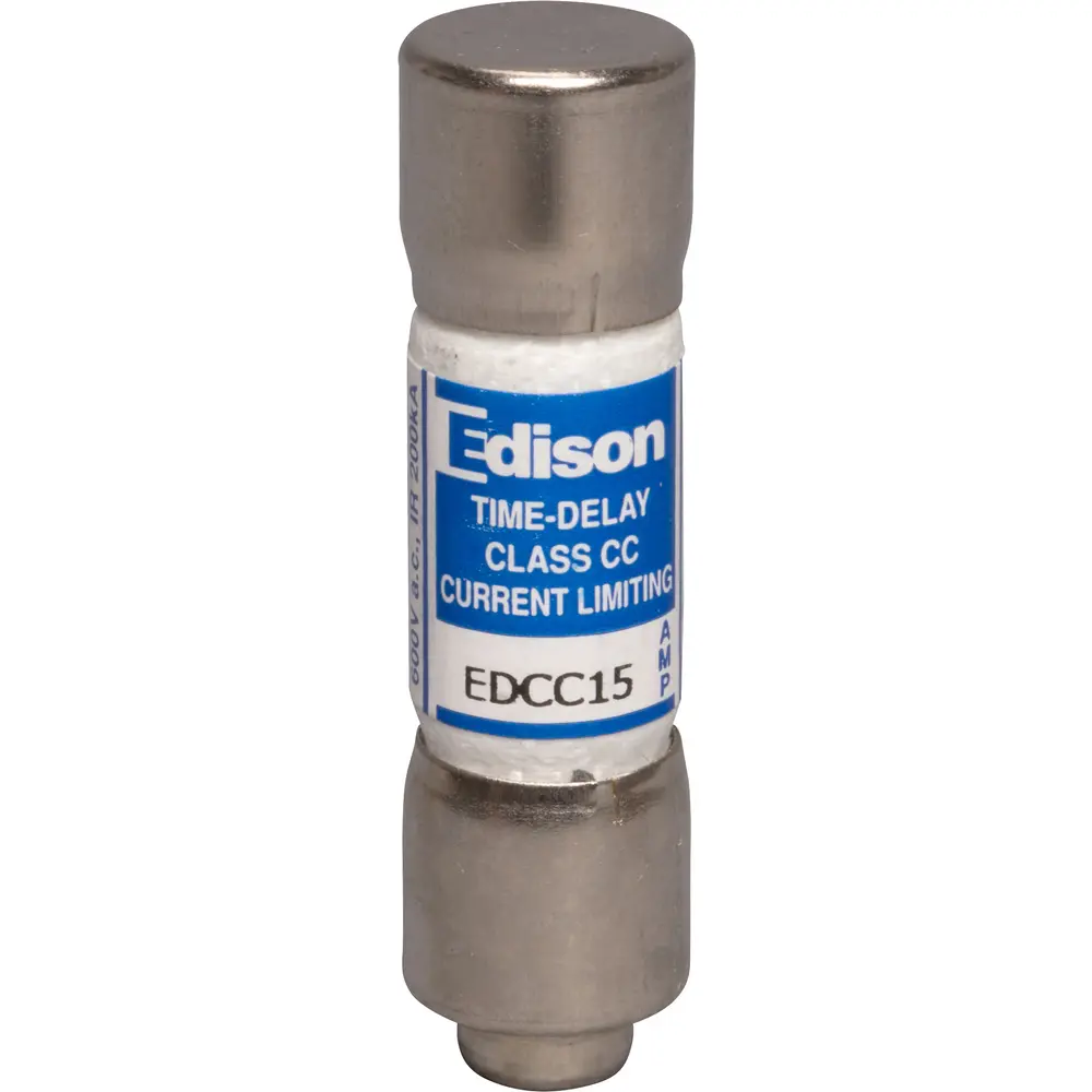 15 A Class CC Time-Delay Fuse, 600 VAC/300 VDC