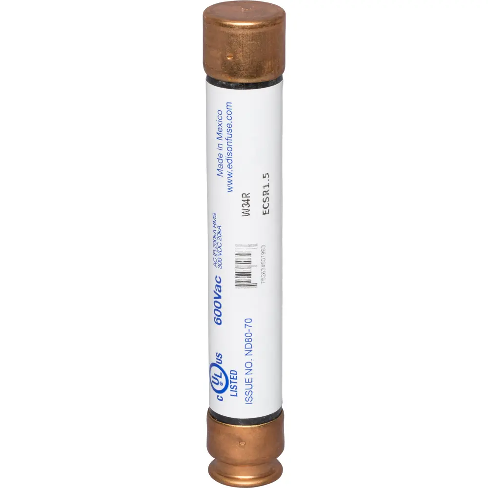 1.5 A Class RK5 Time-Delay Fuse, Dual-Element, 600 VAC/300 VDC