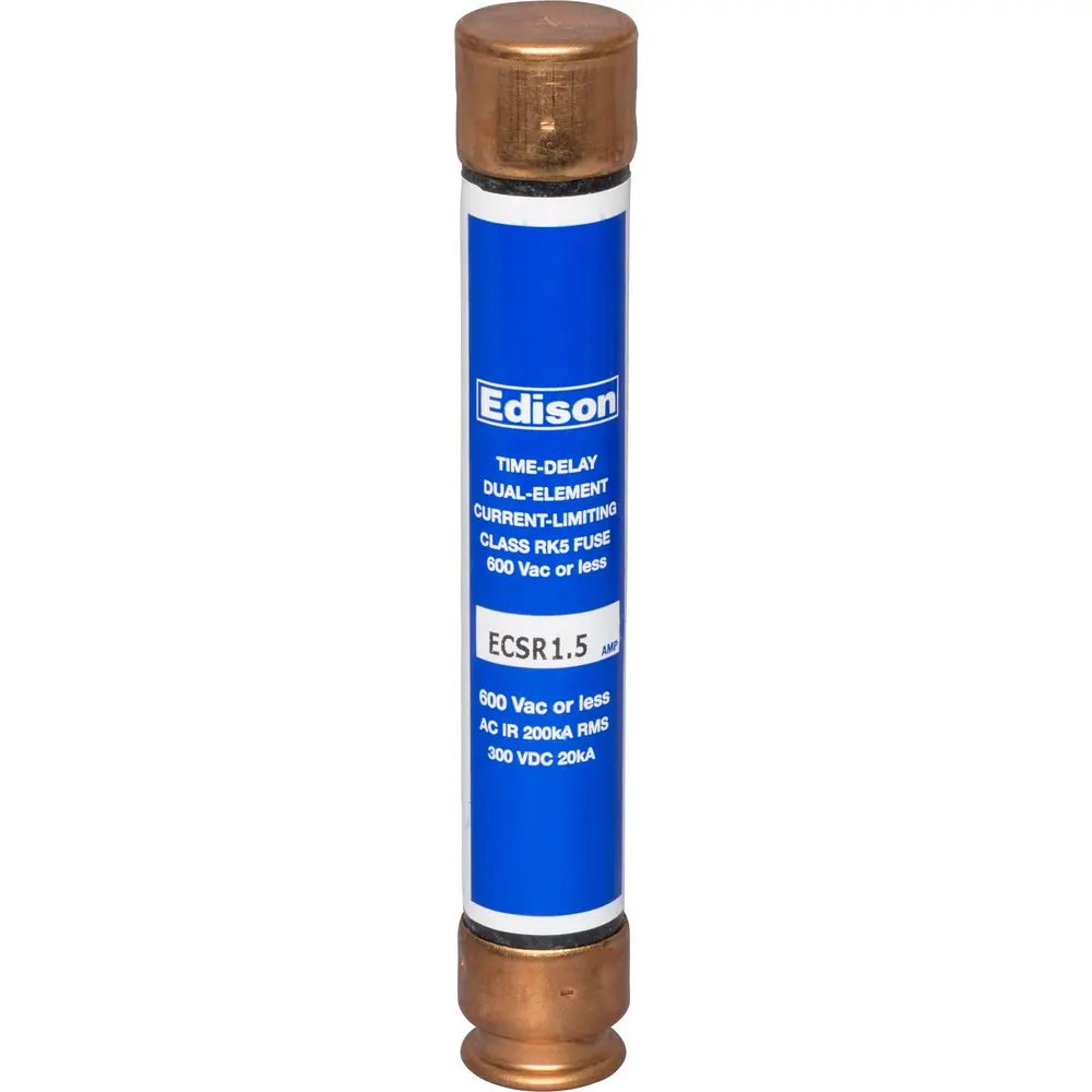 1.5 A Class RK5 Time-Delay Fuse, Dual-Element, 600 VAC/300 VDC