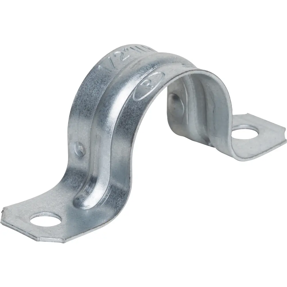 1/2 in. Rigid 2-Hole Snap-On Strap, Steel