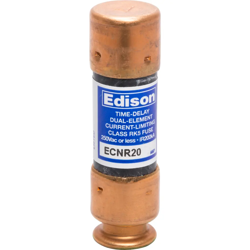 20 A Class RK5 Time-Delay Fuse, Dual-Element, 250 VAC/125 VDC