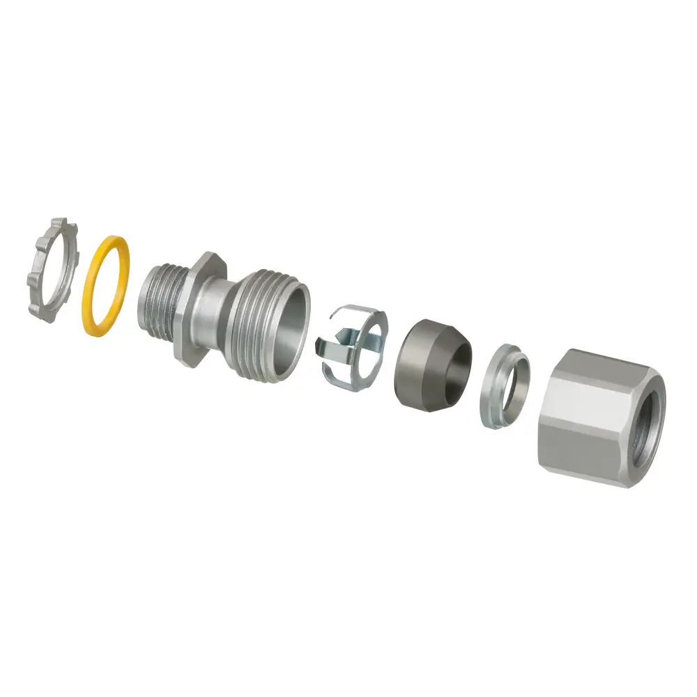 1/2" Liquid-Tight Connector, Zinc Fitting