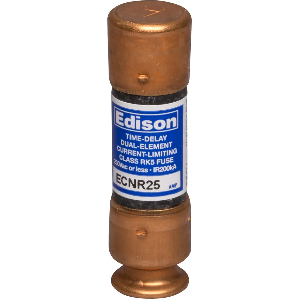 25 A Class RK5 Time-Delay Fuse, Dual-Element, 250 VAC/125 VDC