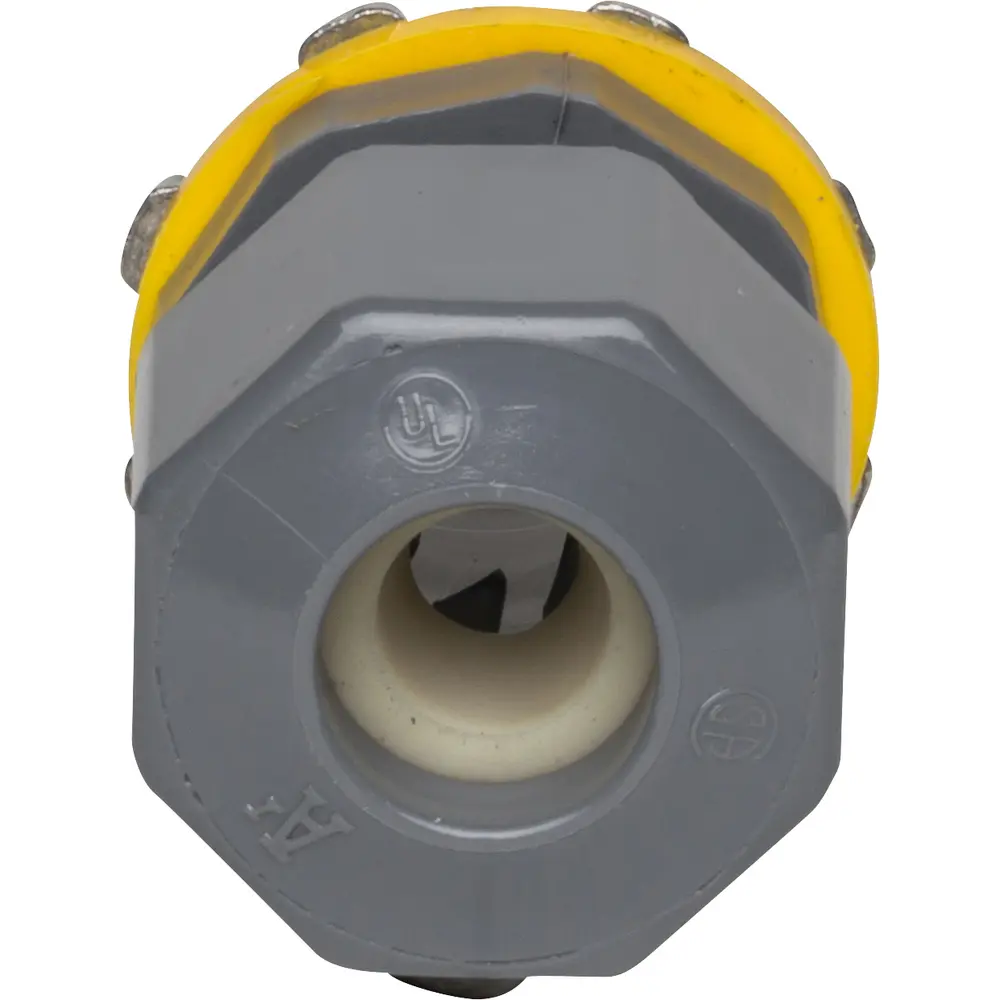 1/2" Low-Profile Strain Relief Non-Metallic Cord Connector, 0.100" - 0.360", Gray 1 1/2" Low-Profile Strain Relief Non-Metallic Cord Connector, 0.100" - 0.360", Gray