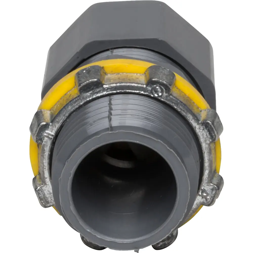 1/2" Low-Profile Strain Relief Non-Metallic Cord Connector, 0.100" - 0.360", Gray 2 1/2" Low-Profile Strain Relief Non-Metallic Cord Connector, 0.100" - 0.360", Gray