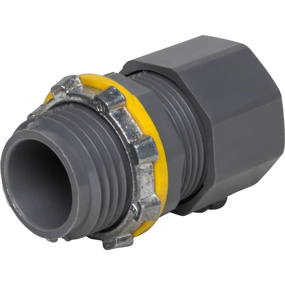 1/2" Low-Profile Strain Relief Non-Metallic Cord Connector, 0.100" - 0.360", Gray 3 1/2" Low-Profile Strain Relief Non-Metallic Cord Connector, 0.100" - 0.360", Gray