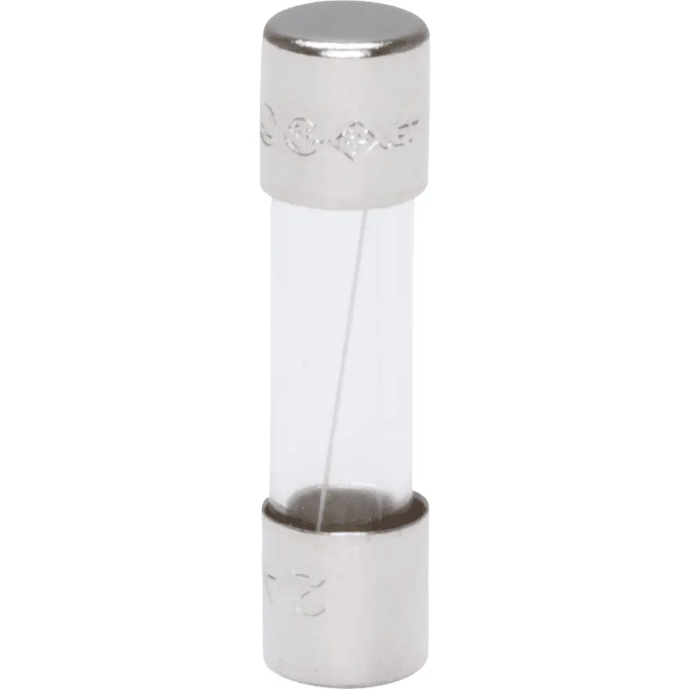 2 A 5 mm x 20 mm, Time-Delay, Medium Glass Tube Fuse, 125 VAC