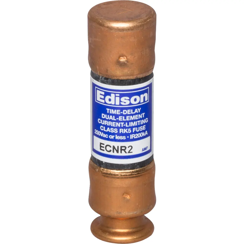 2 A Class RK5 Time-Delay Fuse, Dual-Element, 250 VAC/125 VDC
