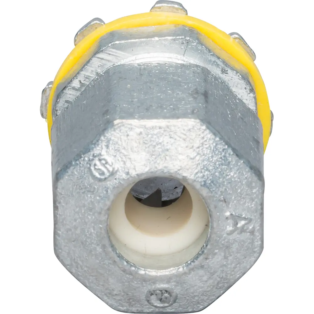 1/2" Low Profile Strain Relief Zinc Cord Connector, 0.100" - 0.360", Zinc