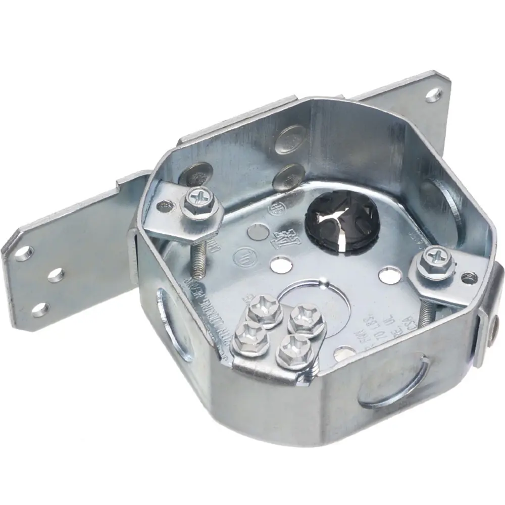 14.6 Cu. In. Steel Octagonal Fan & Fixture Joist Mounting Box, 1/2" Box Depth