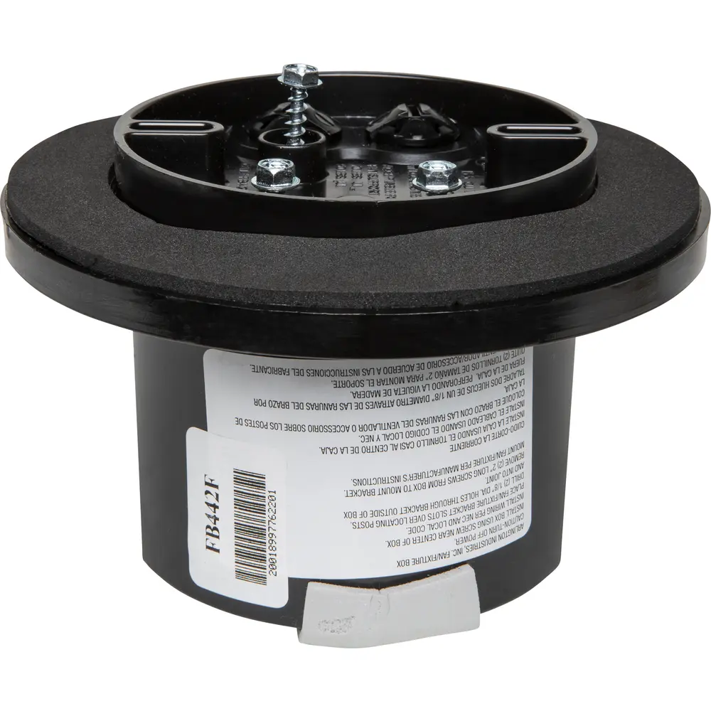 15.5 Cu. In. Joist Mount Screw-On L-Shaped Vapor Box for Fans & Fixtures, Black