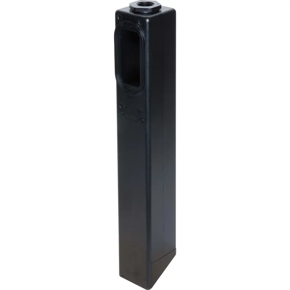 15 in. Low Profile Support for 3-Wire Outdoor Light Fixture, Black