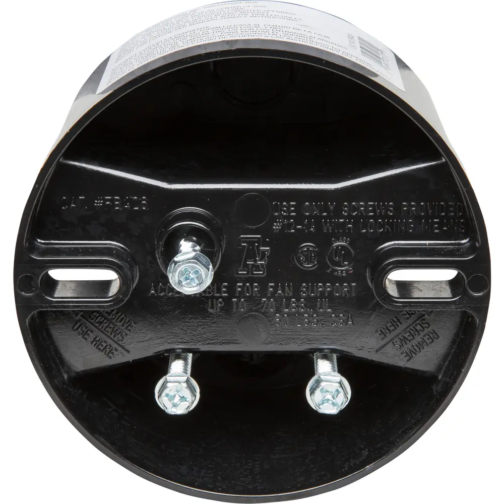 16.0 Cu. In. Press-On Fan & Fixture Mounting Box, Plastic, Black