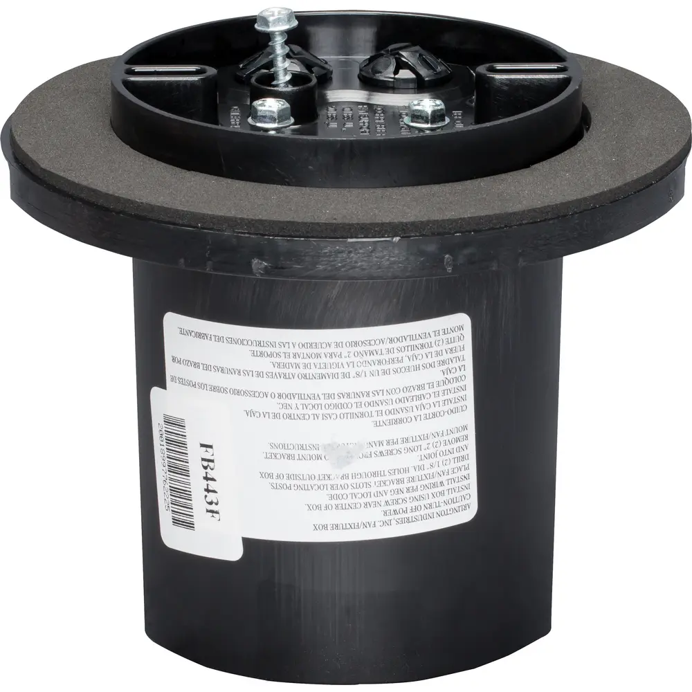 18.3 Cu. In. Joist Mount Screw-On L-Shaped Vapor Box for Fans & Fixtures, Black